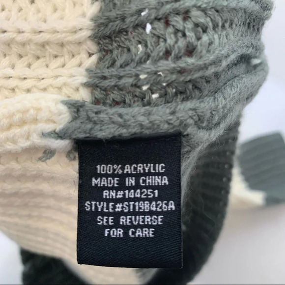 Moon Madison Womans Sweater Small Crop Color Block Waffle Knit 3/4 Sleeve Soft - Picture 6 of 10